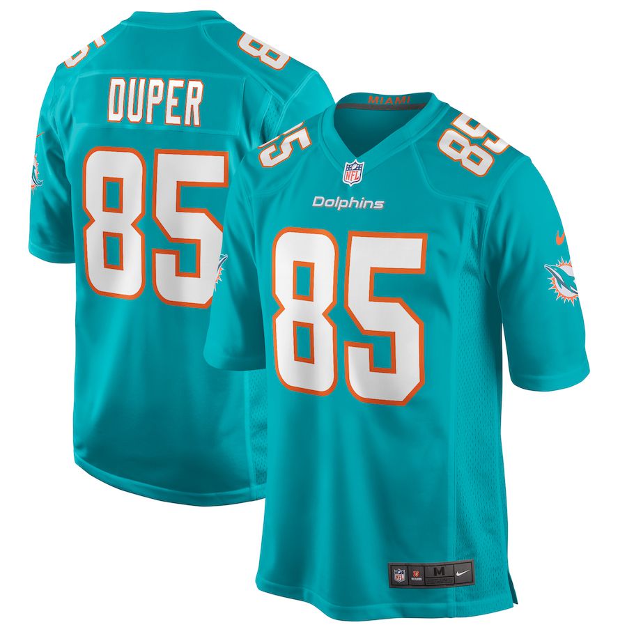 Men Miami Dolphins #85 Mark Duper Nike Aqua Game Retired Player NFL Jersey